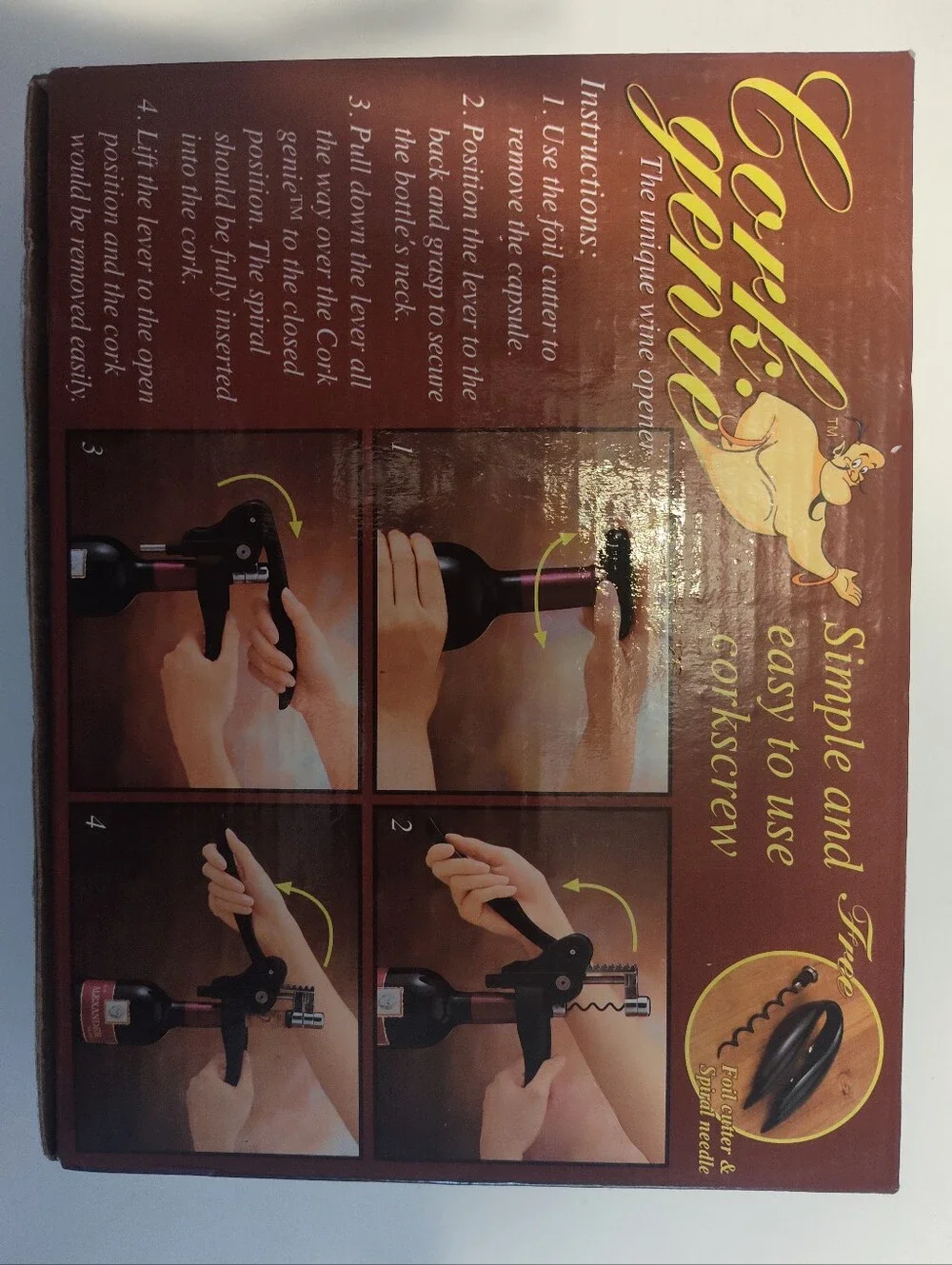 Cork Genie Wine Opener NWT